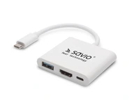 Adaptér USB typu C - HDMI, USB 3.0, POWER DELIVERY Adaptér USB typu C - HDMI, USB 3.0, POWER DELIVERY