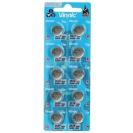 10 x Vinnic 357/SR44W/SR44 mini strieborná batéria