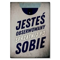 Plechová dekorácia darček domáca dekorácia práca vintage Upratujte si po sebe Plechová dekorácia darček domáca dekorácia práca vintage Upratujte si po sebe