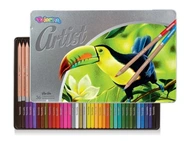 Umelecké ceruzky, 36 farieb, kovová krabička