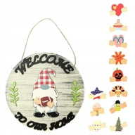 1 Sada Dekor predných dverí s nápisom Welcome Home 1 Sada Dekor predných dverí s nápisom Welcome Home