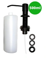 Dávkovač tekutého mydla na umývanie riadu XL 500ml ČIERNA na dosku drezu Dávkovač tekutého mydla na umývanie riadu XL 500ml ČIERNA na dosku drezu