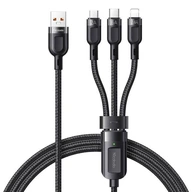 Kábel 3v1 USB na USB-C / Lightning / Micro USB, Mc