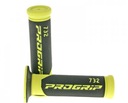 Gumové radidlá PROGRIP PG732 CROSS na riadidlách, ŽLTÉ