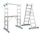 Rebríky, plošina, lešenie, hliníkový rebrík, 2x7