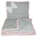 Minky set DEKA 75x100 + VANKÚŠ, Bambuľky