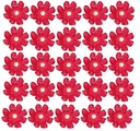 KVETY DO CUKROVEJ TORTY DAISY MINI ČERVENÉ - 50 KS