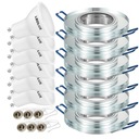 Sada 6x halogénové sklenené svietidlo + LED GU10 7,5W