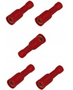 Červené rúrkové konektory pre drôt 0,5-1,5 mm2