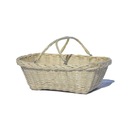 Ľahký a elegantný ECRU Wicker nákupný košík