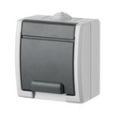 AQUANT JEDNOZÁSUVKA N/T IP55 ŠEDÁ 1241-10