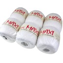 MAXI šnúra 6 kusov Bavlna 100g SET - BIELA