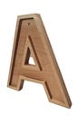 Drevené 3D písmeno z dreva, stojace, závesné, 25 cm