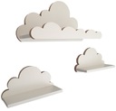 Poličky Cloud, sada 3 ks, verzia Minorka, 3x polička cloud pre deti