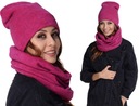 Dámska súprava čiapky a šálu FUCHSIA K6