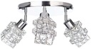 Závesné svietidlo CHROME, kryštály, diamanty, stropné LED svietidlo