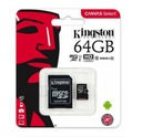 KINGSTON CARD MICROSD 64GB MICRO CL10 SD ADAPTÉR