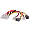 Kábel adaptérový Molex M 2x 3-p 12V+2x 3-p 5V M 0,15m