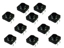 mikrospínač tlačidlo 12x12 4 pin 4,5,6,7,10mm x10