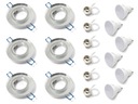 SET 6x PEVNÉ SKLO HALOGÉNOVÁ LAMPA + 6x LED ŽIAROVKA 5W+6x GU10 6000K