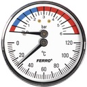 Termomanometer 63mm 1/2