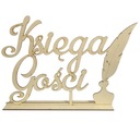Drevený nápis GUEST BOOK na VEĽKOM XXL podstavci