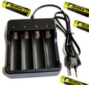 Rýchla nabíjačka +4 batérie Li-Jo 4800mAh 18650 3,7V