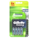 Gillette Sensor3 Náhradné čepele na holiace strojčeky, 8 kusov