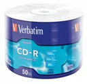 VERBATIM CD-R EXTRA PROTECTION disky 700MB 50 ks.