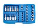 ZÁSUVKOVÉ KĽÚČE STAR ZÁSUVKA TORX BITS 3/8'' SADA ZÁSUVKOVÝCH KĽÚČOV 34 ks