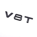 Emblém V8T ČIERNA kovová 3D šablóna Audi S6 S7 S8