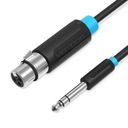 VENTION Kábel XLR samica jack 6,3 samec 23AWG 3m