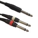 Veľký stereo jack 2 x veľký mono jack adaptér 3 metre