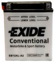 EXIDE BATÉRIA EB12AL-A2 CB12AL-A2 YB12AL-A2