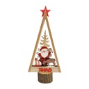 Drevená vianočná dekorácia vianočný stromček Vianočná figúrka na pni 34 cm