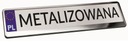 Strieborný kovový rám ŠPZ