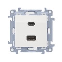 Simon 10 DVOJITÁ USB NABÍJAČKA C+A 30W IP20 230V BIELA
