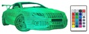 3D LED LAMPA NISSAN GTR AUTOFARBY + DIAĽKOVÉ OVLÁDANIE