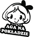 Nálepka AGA IN THE CAR do auta 18x15 farieb
