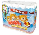 Toaletný papier BEARS 40 roliek, 3 vrstvy