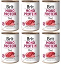 BRIT Mono proteínové krmivo pre psov hovädzie mäso 6x400g