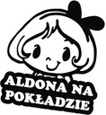 Nálepka ALDONA V AUTE do auta 18x15 farieb