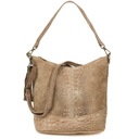 Dámska semišová croco TAUPE messenger taška