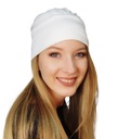 Turban Jasmine ecru, volánový klobúk bez vzoru, aj po chemoterapii