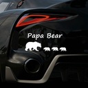 Medvedík papa v bielom štýle a 3 medvedíky