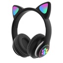 Bluetooth slúchadlá pre deti LED mačacie uši RGB