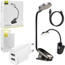 Bezdrôtová LED stolná lampa s klipom, vstavaná batéria + nabíjačka