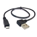 Pravouhlý MicroUSB kábel Micro USB na USB 0,5M