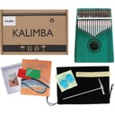 Kalimba zazna klavír 17 kláves mahagón príslušenstvo kufra W-17T-6 zelená