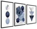 Grafické plagáty ABSTRAKTNÉ GEOMETRIE OBRÁZKY 3 ks